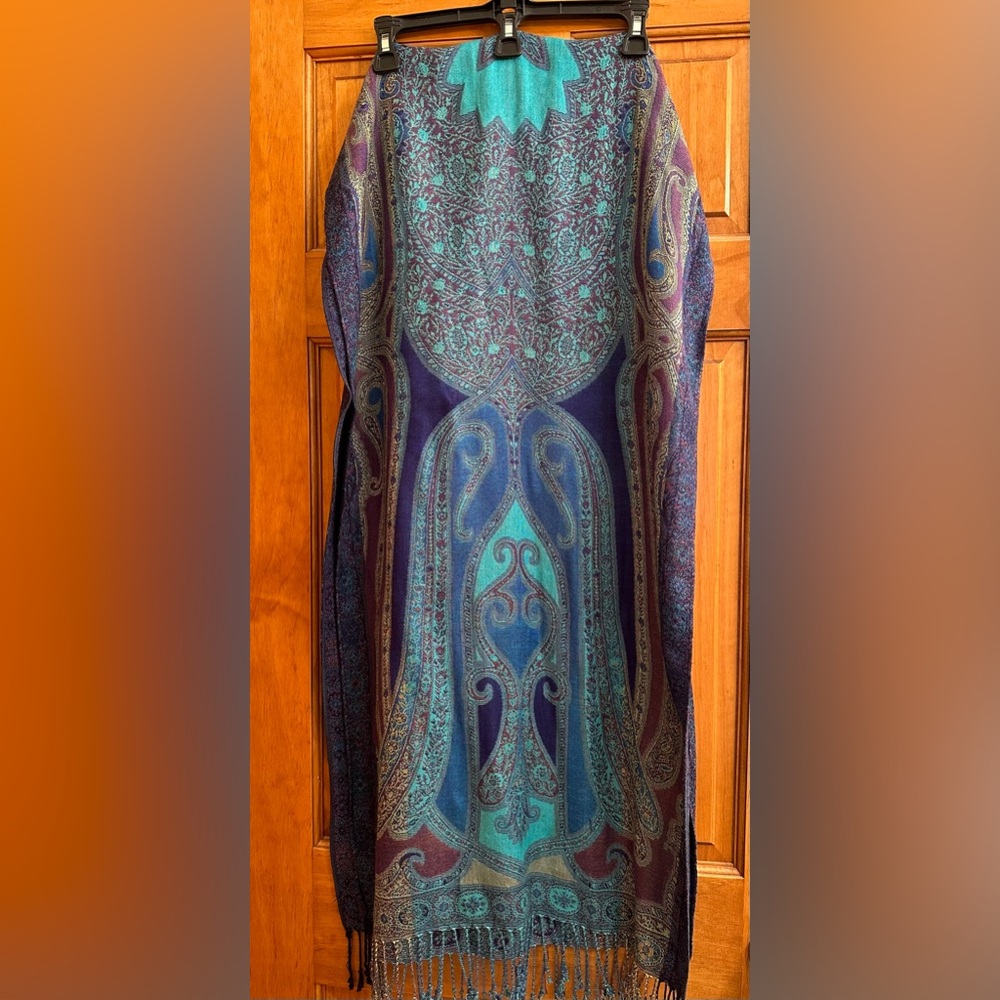 Paisley Jacquard Shawl Wrap Scarf